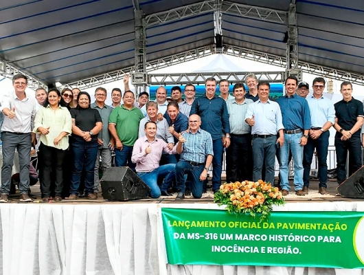 Clique para ver a notícia completa Rodovia MS-316 concentra principal investimento em pacote de mais de R$ 150 milhões em obras em Inocência (MS)