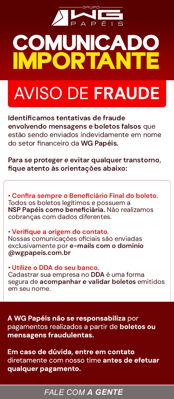 Aviso de fraude